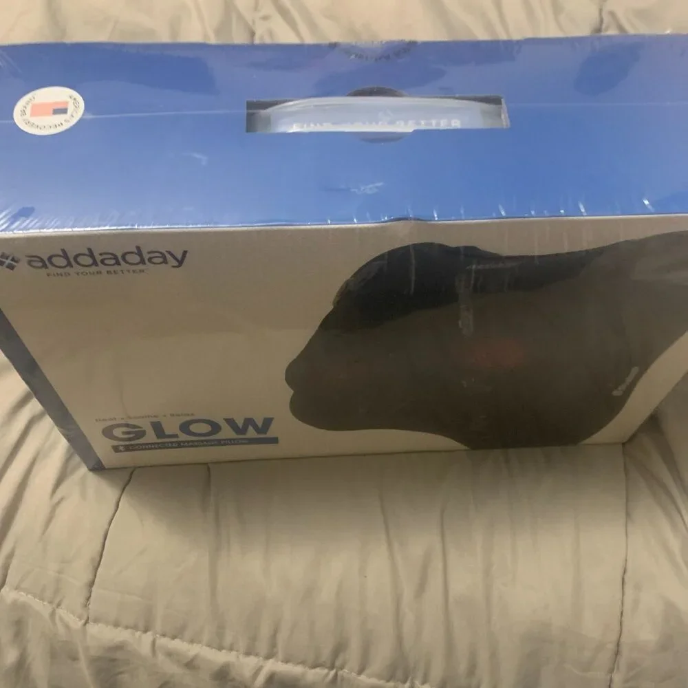 Addaday Glow Connected Massager Pillow with Bluetooth Heat + Soothe + Relax